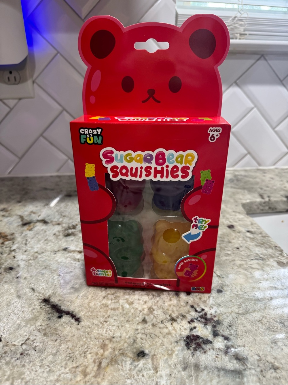 Sugar Bear Squishies - Red Packaging, Multi-Color Bears